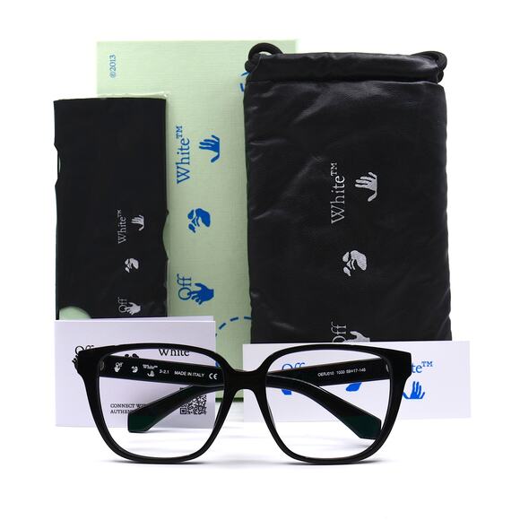 OFF-WHITE STYLE-5 BLACK AUTHENTIC EYEGLASSES FRAME - Picture 7 of 11